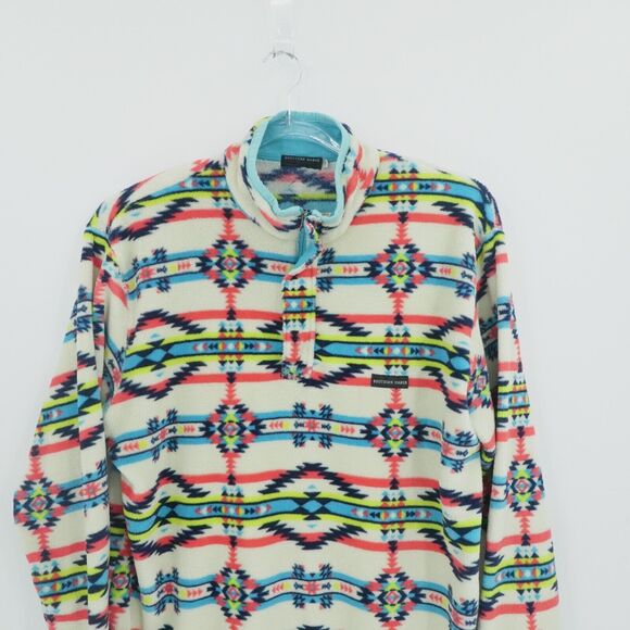 Southern Marsh Sweater XXL Cream Harbuck Aztec Pullover Fleece 1/4 Zip - Picture 8 of 13